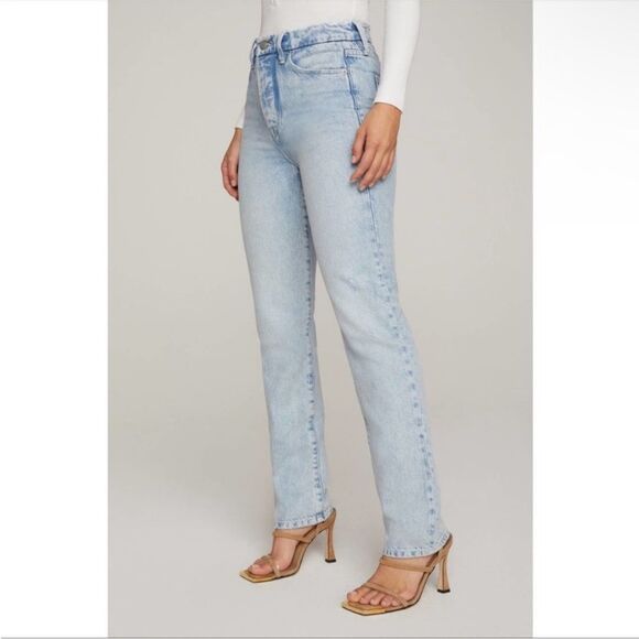 GOOD AMERICAN | Good Boy High Rise Jeans Light Wash Blue643 Women’s Size 2/26 - Picture 2 of 13